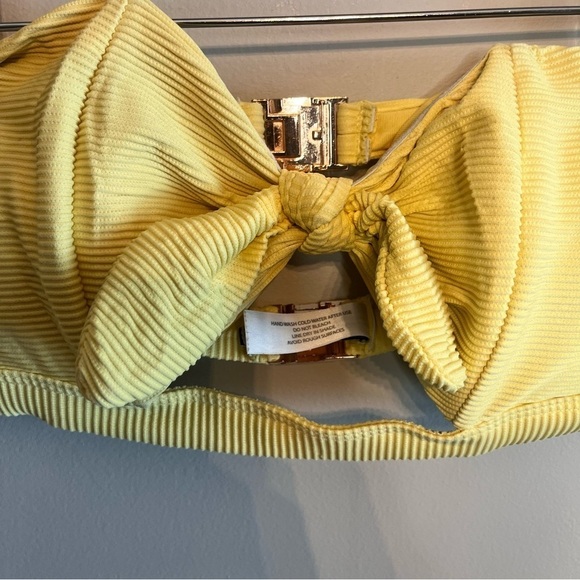 Kopper and Zink RiRi Canary Yellow Bandeau Bikini Top Size Large - Picture 4 of 8